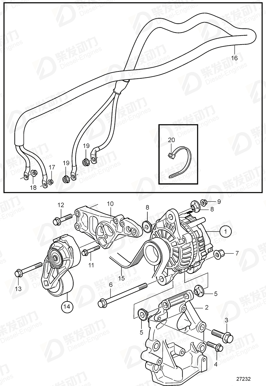 volvo penta Wiring harness 21821276 Drawing volvo penta Wiring harness 21821276 Drawing